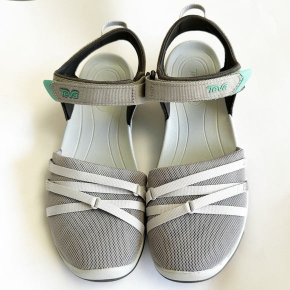 Teva Women’s Tirra CT Sandals Gray Aqua Active Comfort Hiking Summer NWOT 8 39 - Picture 12 of 12